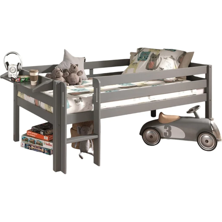 Kojenbett Karolina 208x105x83 Kinderbett Massivholz Grau – Bild 1