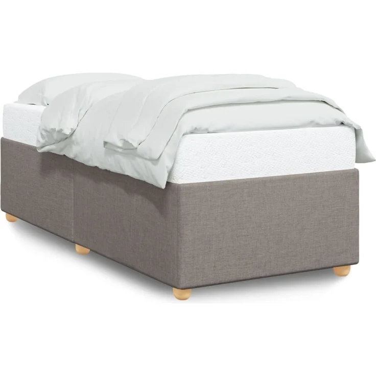 vidaXL Bettgestell ohne Matratze Taupe 80x200 cm Stoff 3284691 – Bild 2