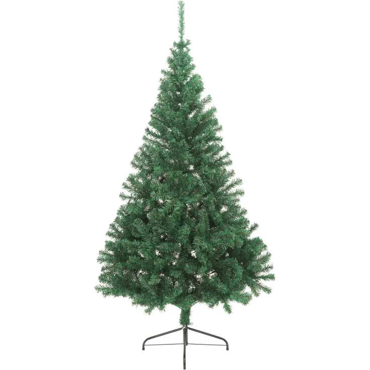 vidaXL Künstlicher Halb-Weihnachtsbaum mit Ständer Grün 180 cm PVC 321032 – Bild 2
