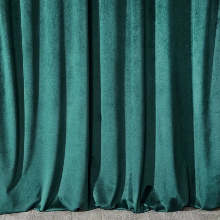 Eurofirany Vorhang VELVET (2 St), Kräuselband, blickdicht, Samt, 2er-Set Vorhang aus Velvet, mit mittlerem Verdunkelungsgrad, Tunnelzug – Bild 3