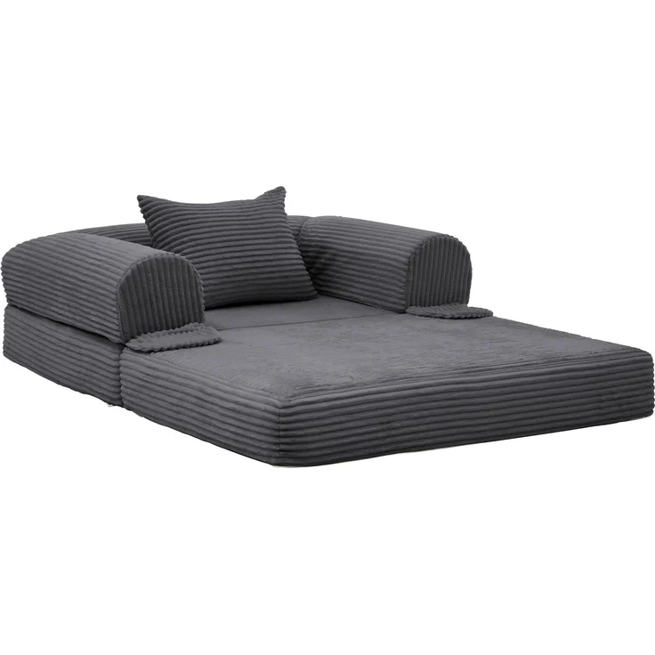 ZUBALIYA SchlafSofa mit Cordbezug, mit Schaumstoffpolsterung, ohne aufwendige Montage, für Wohnzimmer und Apartments – Bild 11