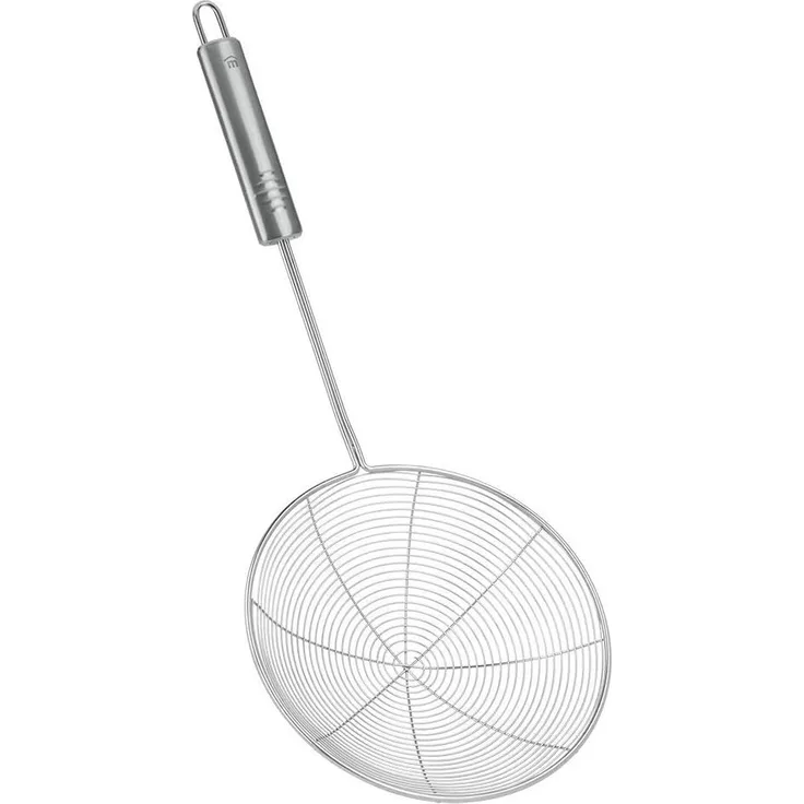 Edelstahl Abseihlöffel Schaumlöffel Schöpflöffel Schaumkelle 39. 5 cm Silber