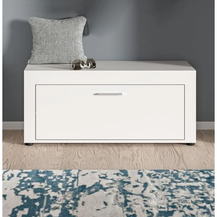 xonox. home Garderobe Jam X8BA9631 Sitzbank Bank in Weiß Nb, ca. 100 x 44 x 35 cm – Bild 7