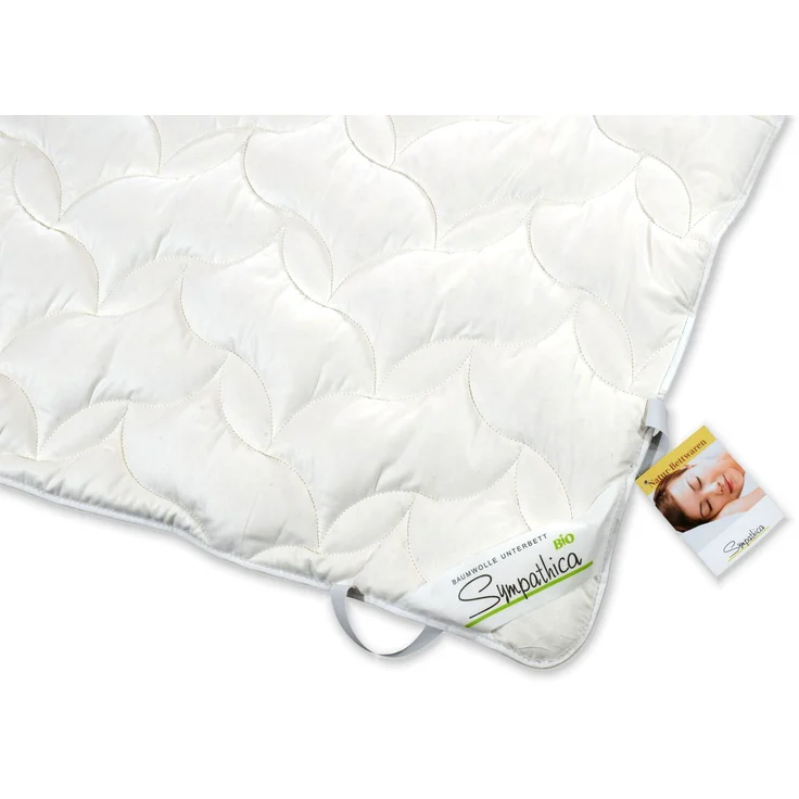 Bio Baumwollauflage Matratzenauflage Bettauflage Unterbett 160x200 cm 100% Baumwolle – Bild 1
