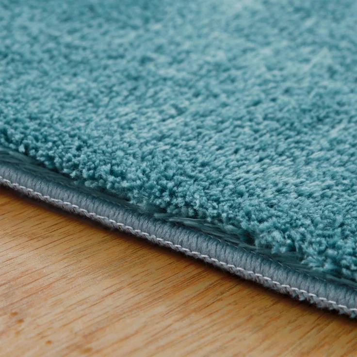 Paco Home Waschbarer Teppich Wohnzimmer Schlafzimmer Kurzflor rutschfest Flauschig Weich Moderne Einfarbige Muster, Grösse:300x400 cm, Farbe:Türkis – Bild 3