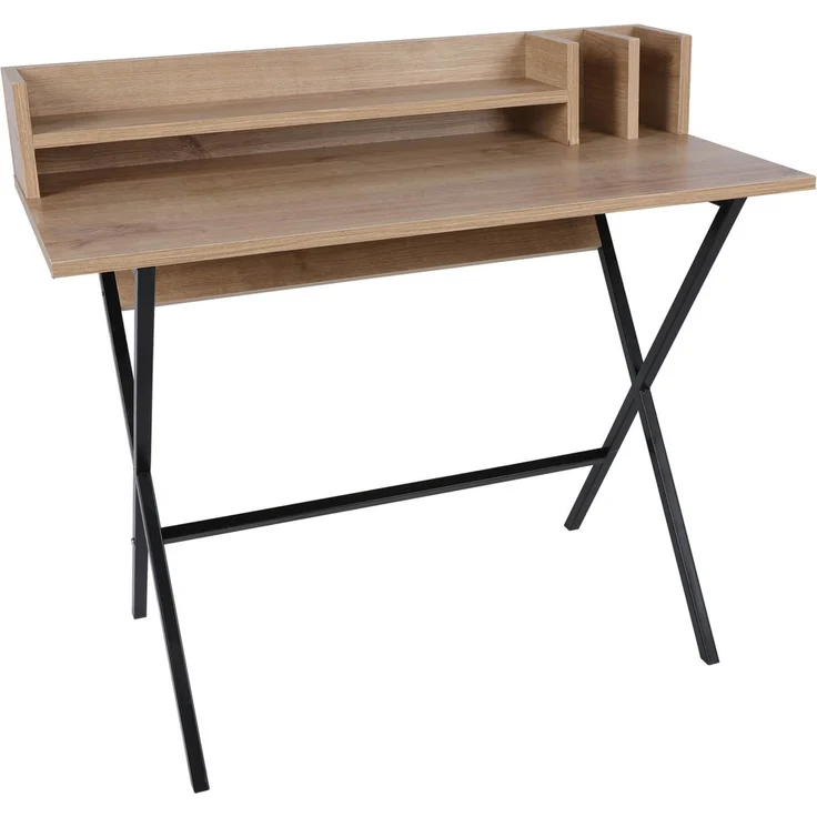 Skye Decor 'Lozan' Schreibtisch, Eiche / Schwarz, 100 x 50 x 89 cm – Bild 2