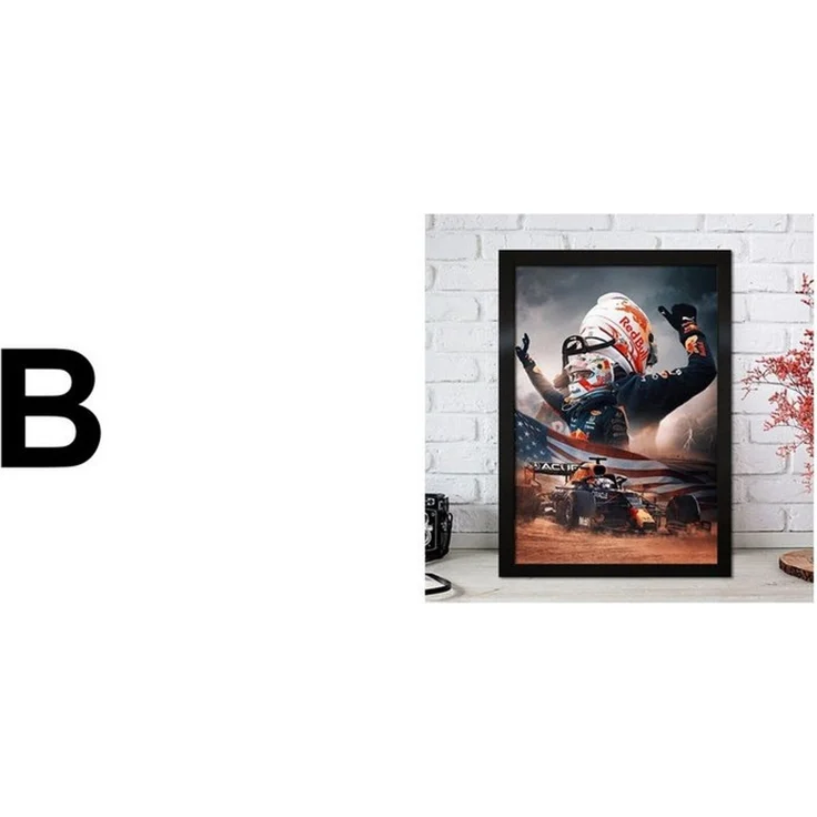 JUSTGOODMOOD Poster Formel 1 Max Verstappen Rennfahrer Helm Rennwagen Red Bull Deko Print, I (1 St) – Bild 3