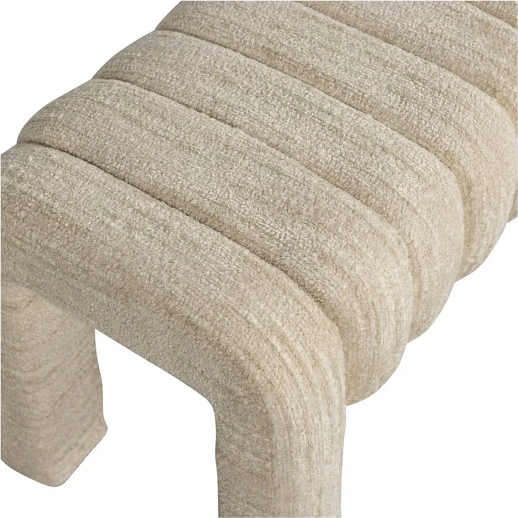 Bank Frex - Bouclé-Stoff Natur, 110 cm – Bild 4
