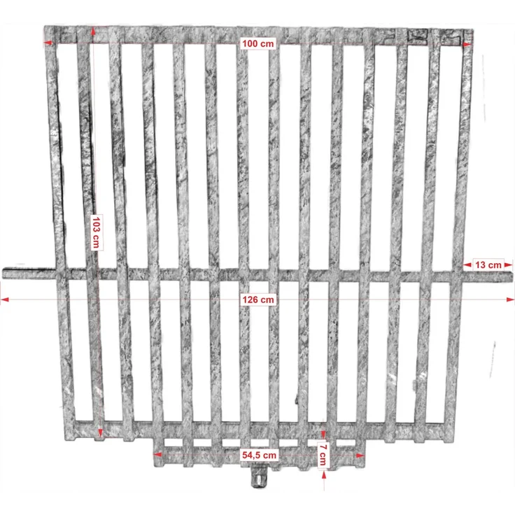 Strandkorb-King Schutzgitter Teak für 2 Sitzer 125cm – Bild 4