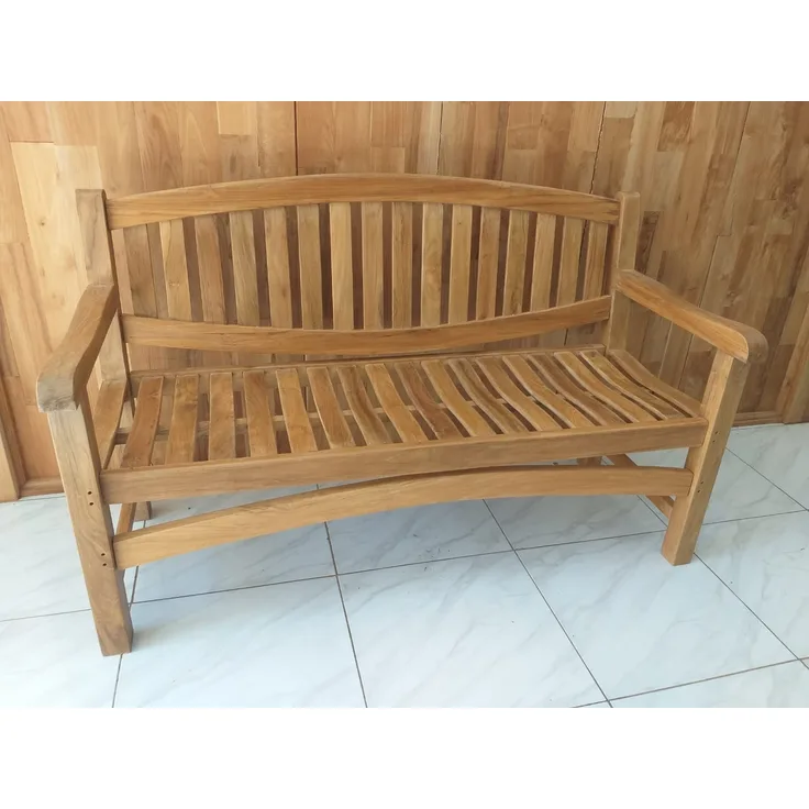 Teak Sitzbank Gartenbank Holzbank Teakbank massiv Gutshof nachhaltig 120cm
