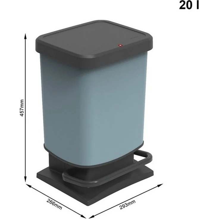 ROTHO Mülleimer Paso Mülleimer 20l mit Deckel, Kunststoff (PP recycelt) BPA-frei, hergestellt in der Schweiz – Bild 3