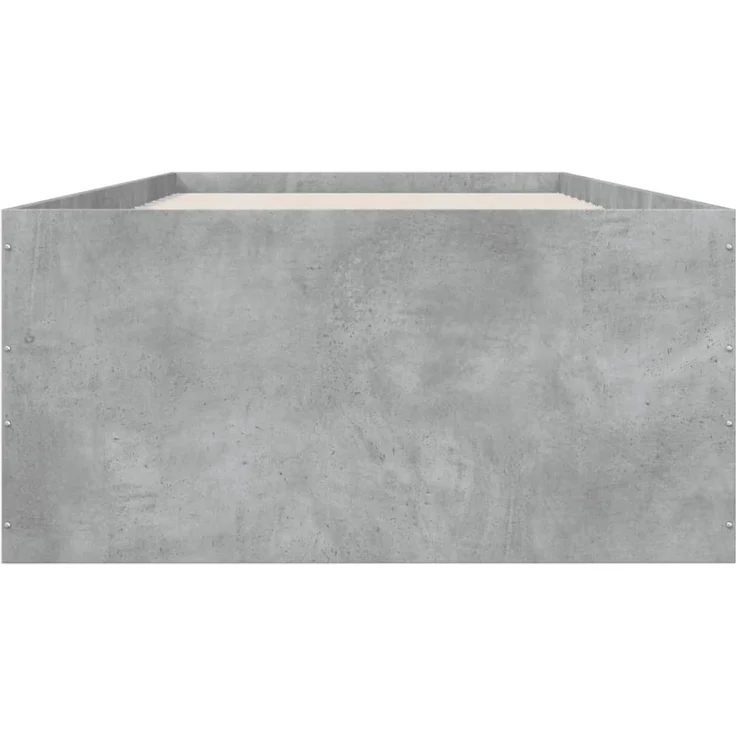 vidaXL Bettgestell Betongrau 100x200 cm Holzwerkstoff 3280961 – Bild 4