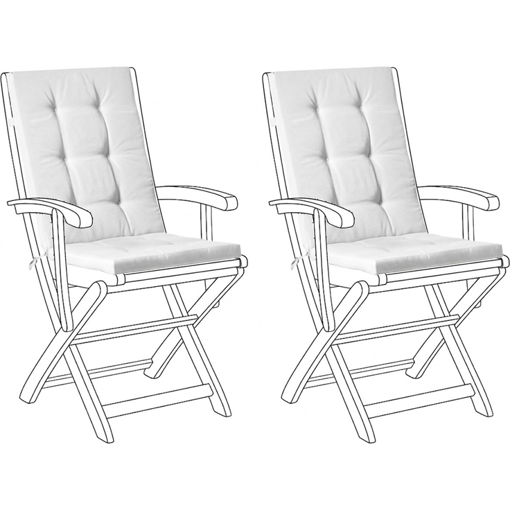 Sitzauflagen 2er Set MAUI PREMIUM Cremeweiß