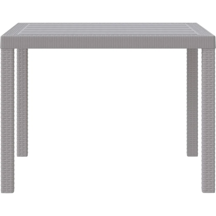 vidaXL Gartentisch Hellgrau 100 x 100 x 73 cm Poly-Rattan 871683 – Bild 7