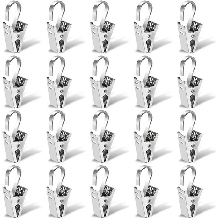 FELIXLEO Gardinenhaken Vorhang Haken Clips, Edelstahl Gardinenhaken Clips – Bild 4