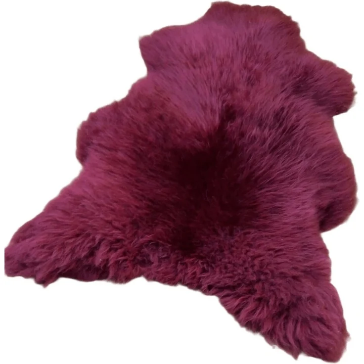 Provellus Fellteppich Bordeaux Rot Lammfell Schaffell – Gefärbt, Weiches Echtfell L–XXL, 110-120 cm x 60-70 cm – Bild 5