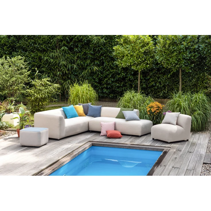 KETTLER EGO Universal Hocker natte linen/frosty chine Aluminium/Sunbrella® 60 x 60 x 43 – Bild 2