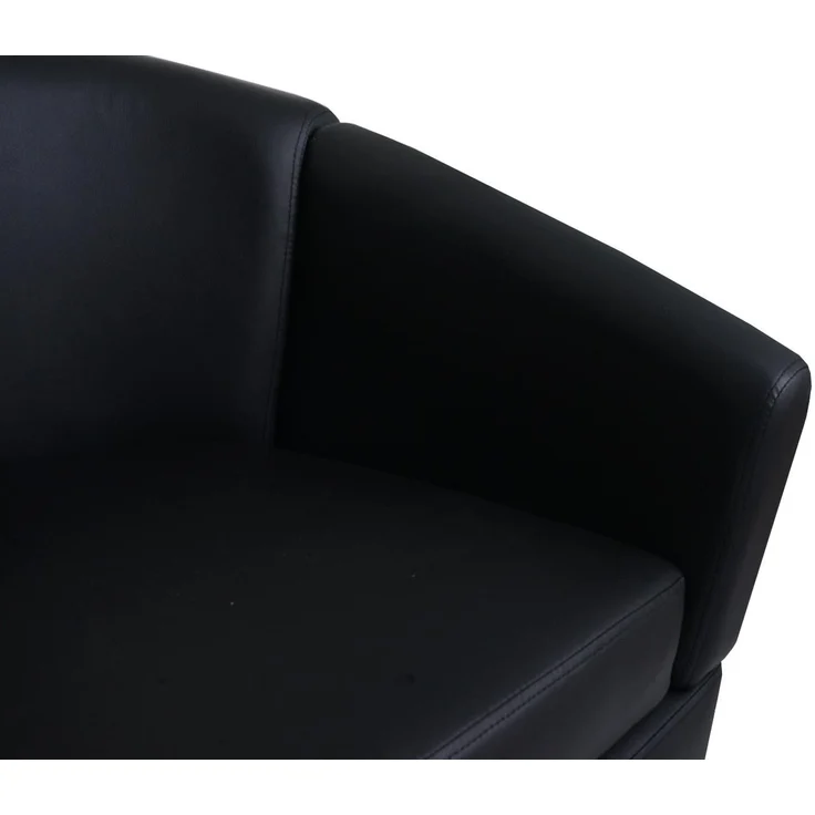 Lounge-Sessel HWC-O17, Sessel Clubsessel Cocktailsessel, FSC®-zertifiziert Kunstleder ~ schwarz – Bild 5