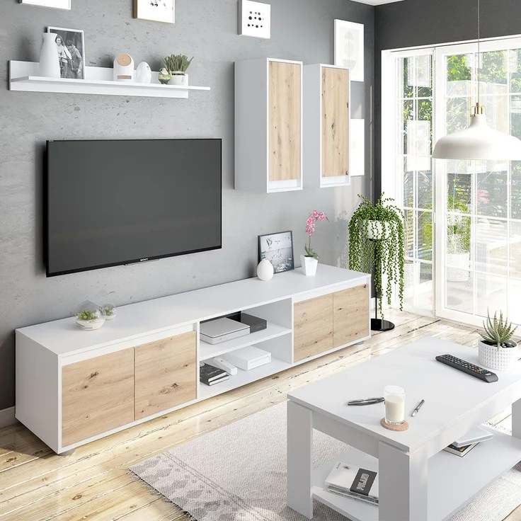 Calicosy 'AMBIT' Couchtisch mit hochklappbarer Tischplatte L102 cm - Weiß – Bild 8