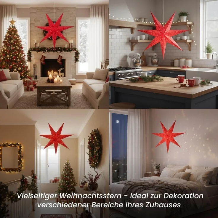 Papierstern "Sensy Star 100", rot – Bild 4