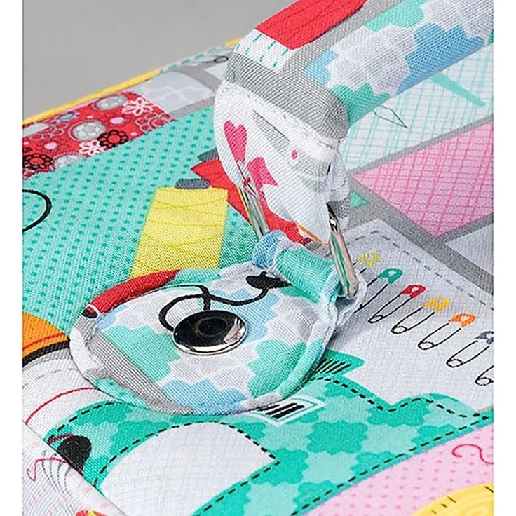 Kobolo Nähkorb Nähkästchen rechteckig multicolor mit Griff (Multicolor) – Bild 3