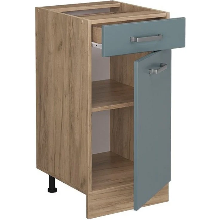 Küchenunterschrank R-Line Blau-Grau 40 cm ohne Arbeitsplatte Vicco – Bild 3