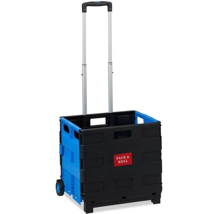 2x Einkaufstrolley klappbar blau 10031343 – Bild 10