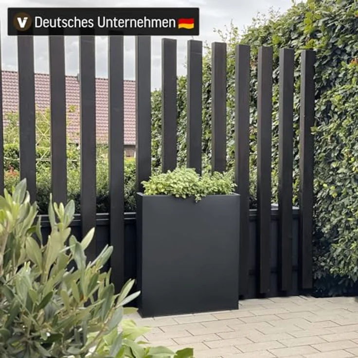 VIVANNO Pflanzkübel Pflanzkübel Raumteiler pulverbeschichtetes Stahlblech "Elemento" – Bild 6
