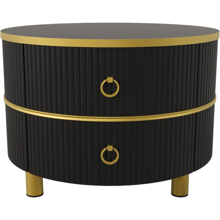 Couchtisch 2-teilig Set mit brauner Glasplatte Hochglanz, Schubladen, Gold Metallbeine,Gold und Schwarz – Bild 9