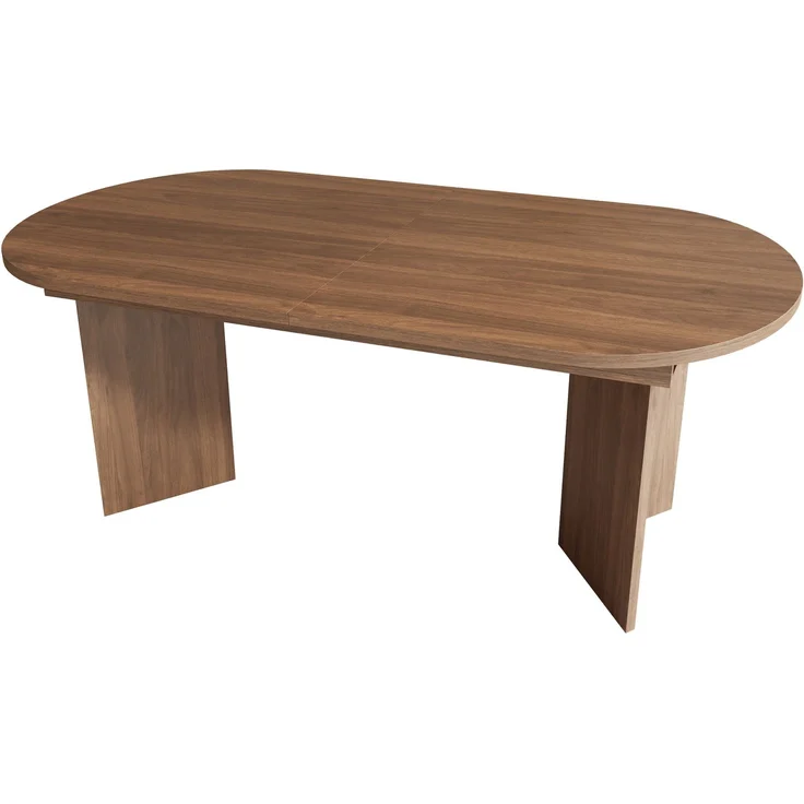 Esstisch 160/200x90 cm ausziehbar – MDF in Walnuss mit abgerundeten Ecken – Bild 9