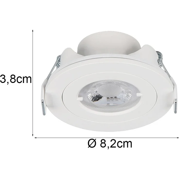 Flacher LED Einbaustrahler 230V dimmbar, 3er Set, Badezimmer geeignet, Ø 8cm – Bild 3