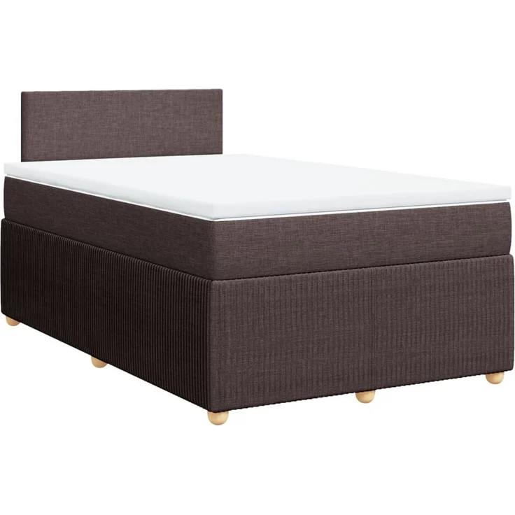 vidaXL Boxspringbett mit Matratze Dunkelbraun 120x190 cm Stoff 3289691 – Bild 3