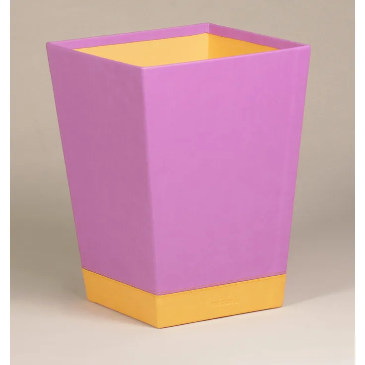 Rhodia 318921C Papierkorb (24 x 24 x 32 cm, praktisch und strapazierfähig, Kunstleder, elegant, ideal für Ihr Büro) 1 Stück, lila