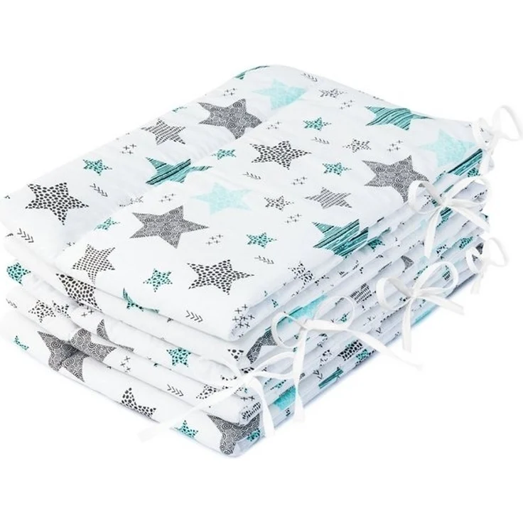 Amilian Bettnestchen Bettumrandung (Made in EU) 420x30 cm - für Babybett 140x70 cm geeignet, (140 x 70 cm geeignet (rundherum) mit Kantenschutz, Nestchen), Umrandungen – Bild 4