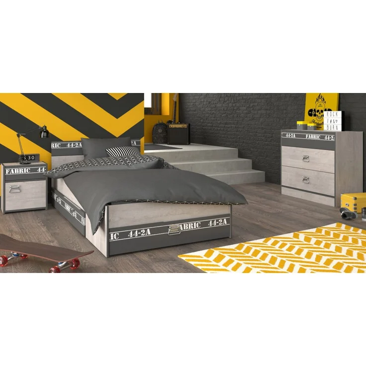 Parisot Kinderzimmer Fabric in Esche grau Jugendzimmer Set 3-tlg. – Bild 1