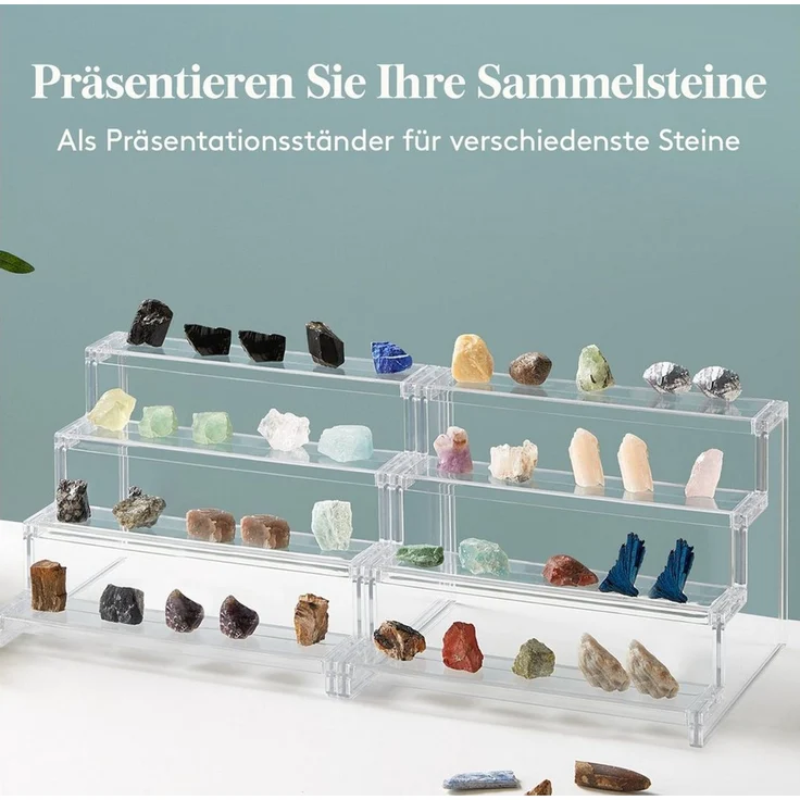 Lifewit Stufenregal Transparenter Kunststoff Ausstellungsständer zur kleinerer Figuren, 3-tlg. – Bild 3