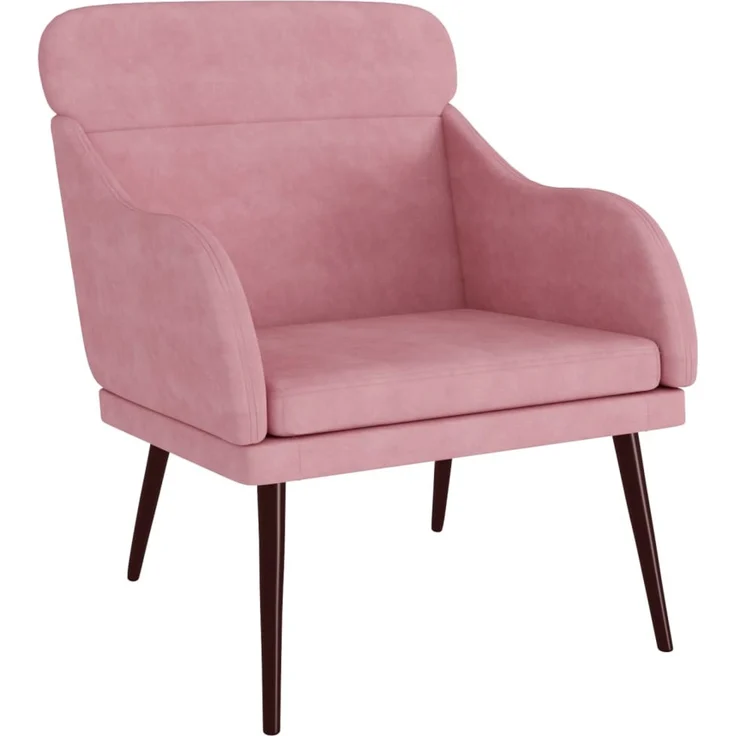 Sessel wohnzimmer, Relaxsessel, Fernsehsessel Rosa 63x76x80 cm Samt – Bild 2