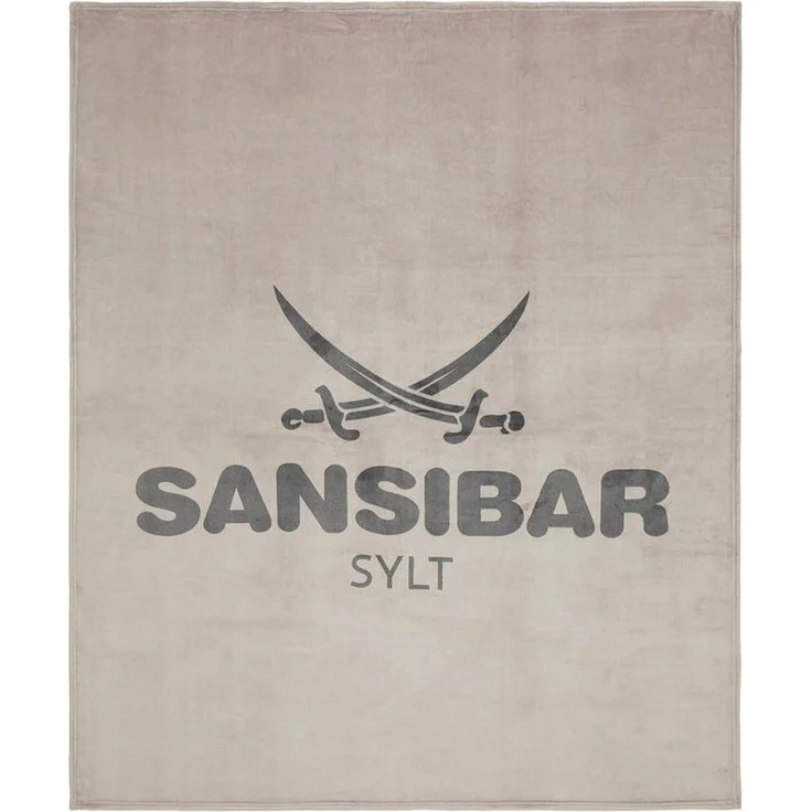 Sansibar 'Sylt' Wohndecke, 100 % hochwertiges Polyester dunkelgrau / schwarz, 150 x 200 cm – Bild 1