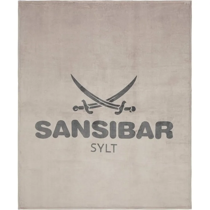 Sansibar 'Sylt' Wohndecke, 100 % hochwertiges Polyester dunkelgrau / schwarz, 150 x 200 cm