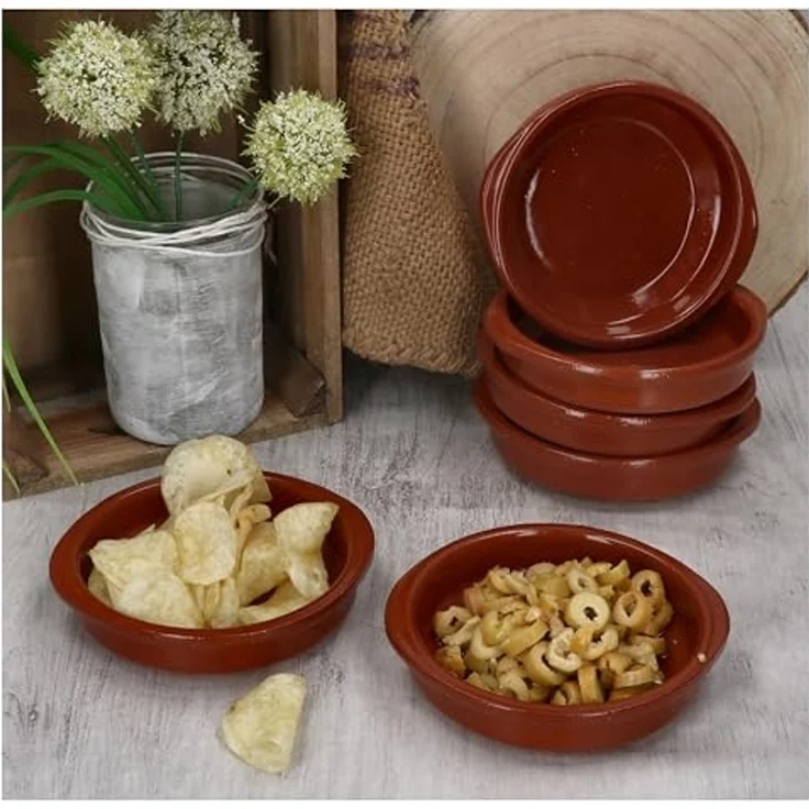 MamboCat Tapas-Schale 6er Set Cazuela Bernd S Ø 12cm Tonschalen mit Griffen, Ton – Bild 5