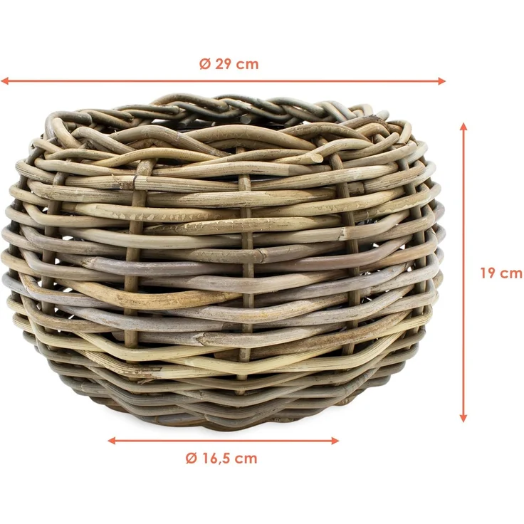 Spetebo Blumentopf Rattan Pflanztopf mit Kunststoff Einsatz (Anzahl, 1 St, Stück), mit 100 % wasserdichtem Innenkübel – Bild 2