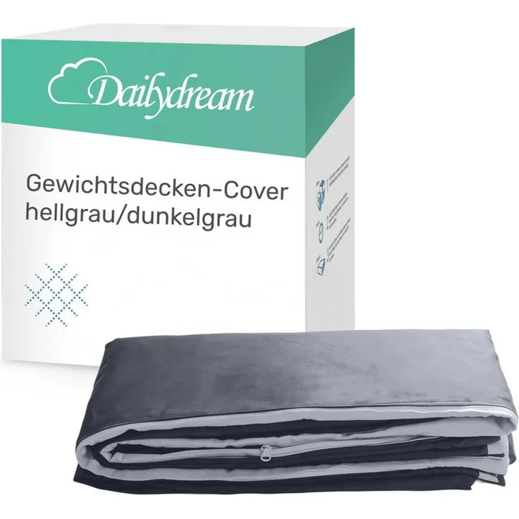 Dailydream Gewichtsdecke Decken Bezug 135 x 200 (grau)