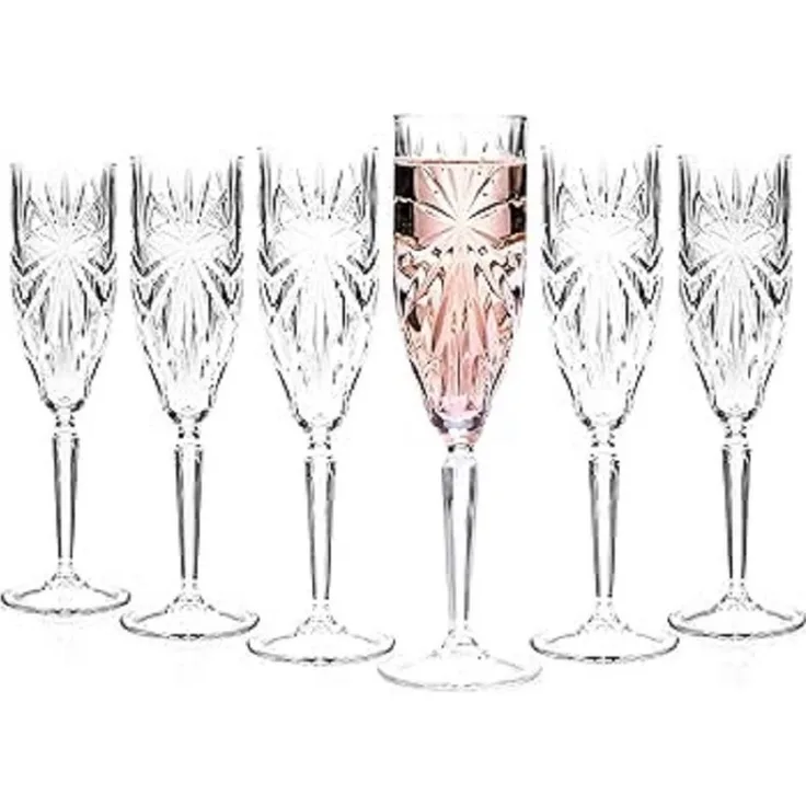 RCR Sektglas RCR Oasis Champangerglas 6er Set, Kristallglas