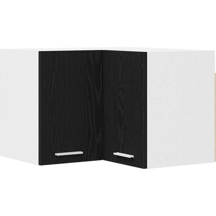 vidaXL Hängeschrank Schwarze Eiche und Weiß 57 x 57 x 40 cm 884187 – Bild 2