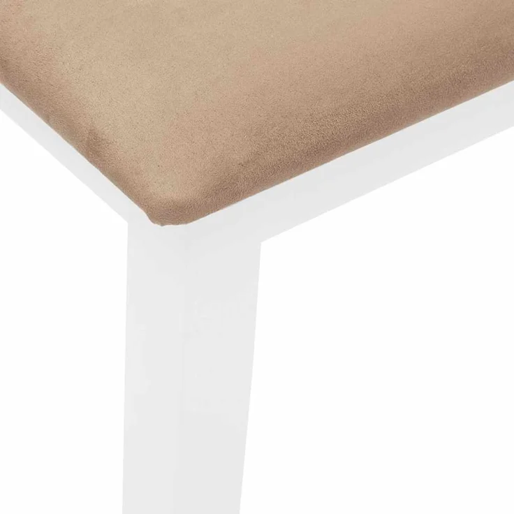 vidaXL Bank 90 cm Weiß Massivholz Gummibaum 4102600 – Bild 7