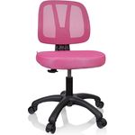 hjh OFFICE 736421 Kinder Schreibtischstuhl Kid YU 200 Netz Drehstuhl mit atmungsaktiver Rückenlehne, Rosa