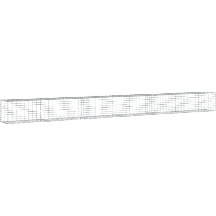 vidaXL Gabione mit Deckel 600x50x50 cm Verzinktes Eisen 3295137 – Bild 5