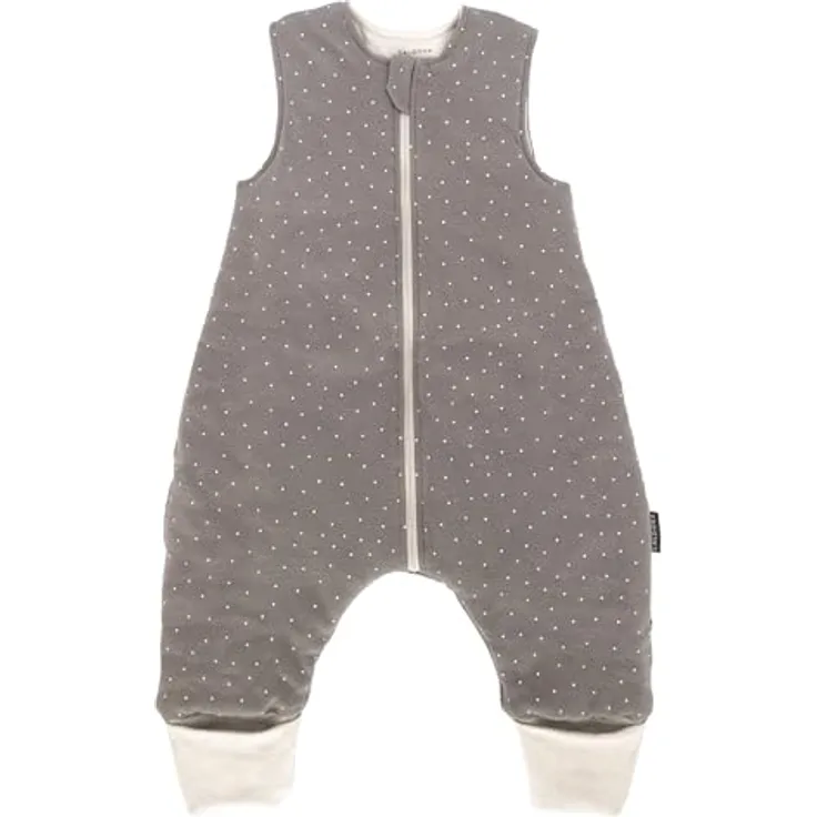 LaLoona Schlafsack mit Beinen, wattiert, Dots, Taupe, 2,5 TOG, Größe 70 cm, OEKO-TEX® Standard 100