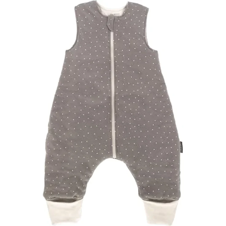 LaLoona Schlafsack mit Beinen, wattiert, Dots, Taupe, 2,5 TOG, Größe 70 cm, OEKO-TEX® Standard 100 – Bild 1
