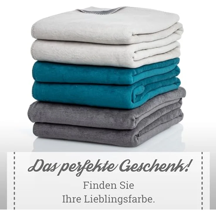 Wohndecke Moon Kuscheldecke Doubleface Baumwollmix ca 220x240 cm gekettelter Rand, MOON Heimtextilien, Kuscheldecke – Bild 6